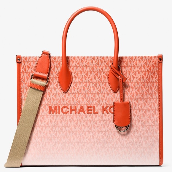 Michael Kors Medium Mirella Tote Bag Red Clay - Picture 1 of 9